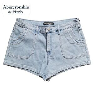 Women's Abercrombie & Fitch Denim Short Jeans | Color: Blue | Size: 27w‎